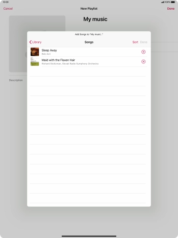 Go to the required category and press the required audio file.