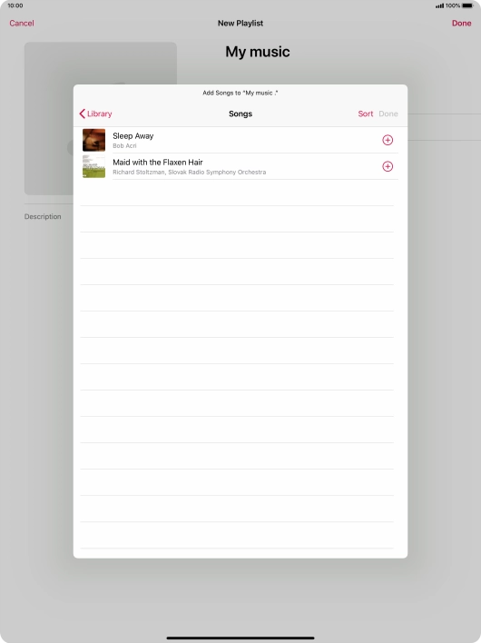 Go to the required category and press the required audio file.