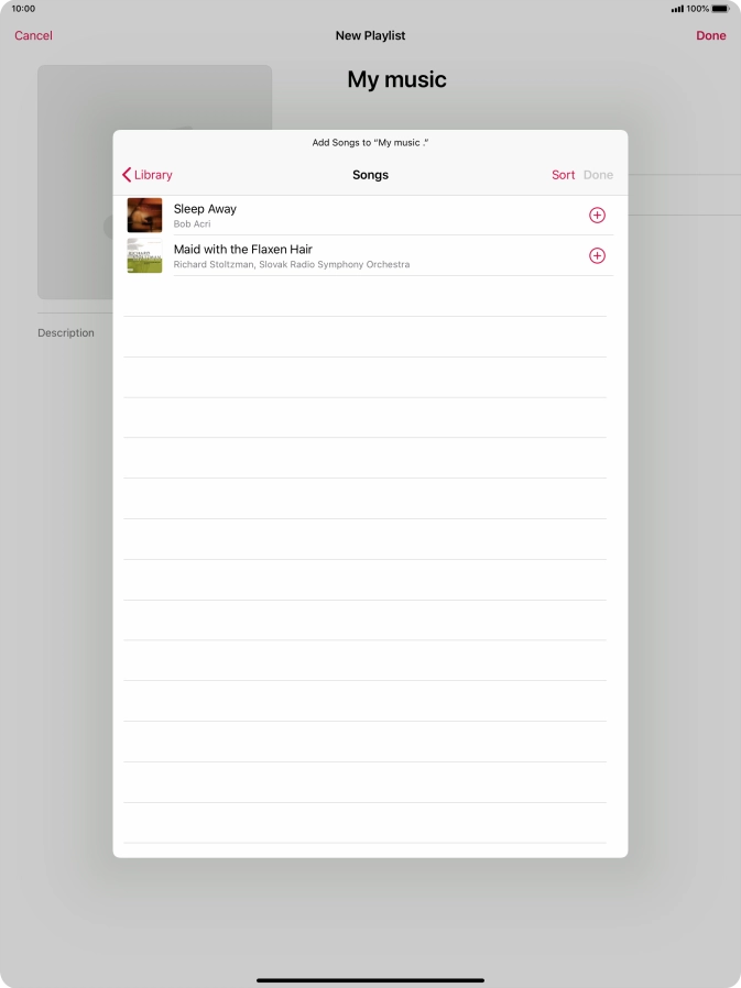 Go to the required category and press the required audio file.