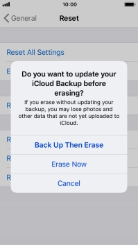 Press the required setting. Press the required setting.