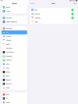 If this screen is displayed, you email account has been recognised and set up automatically. Follow the instructions on the screen to key in more information and finish setting up your tablet.