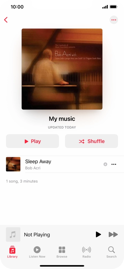 Go to the required category or playlist and press the required audio file.