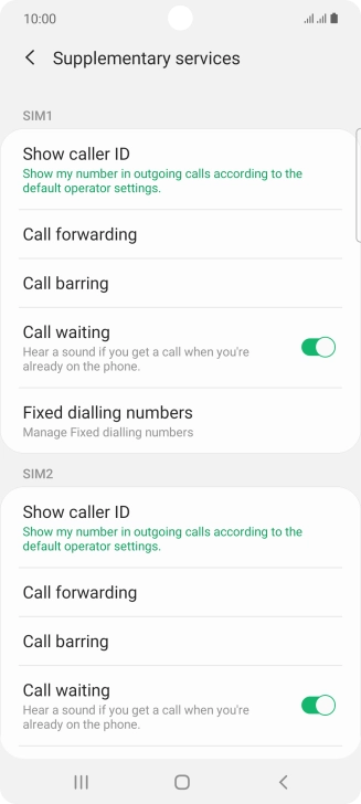 Press Call forwarding.