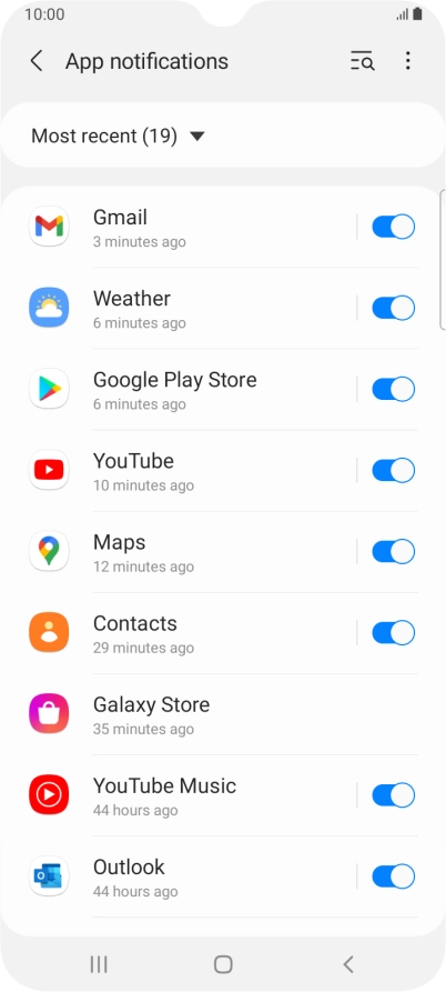 Press the drop down list.