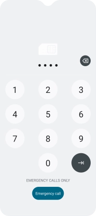 If your SIM is locked, key in your PIN and press arrow right.