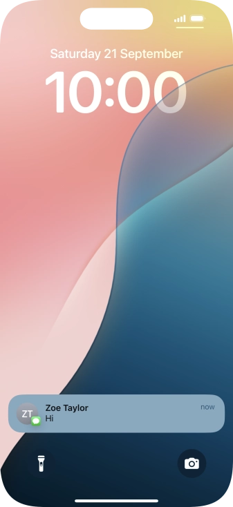 Press the required notification and follow the instructions on the screen to use the selected function.