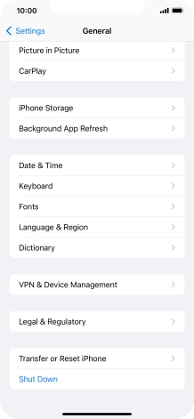 Press Transfer or Reset iPhone.