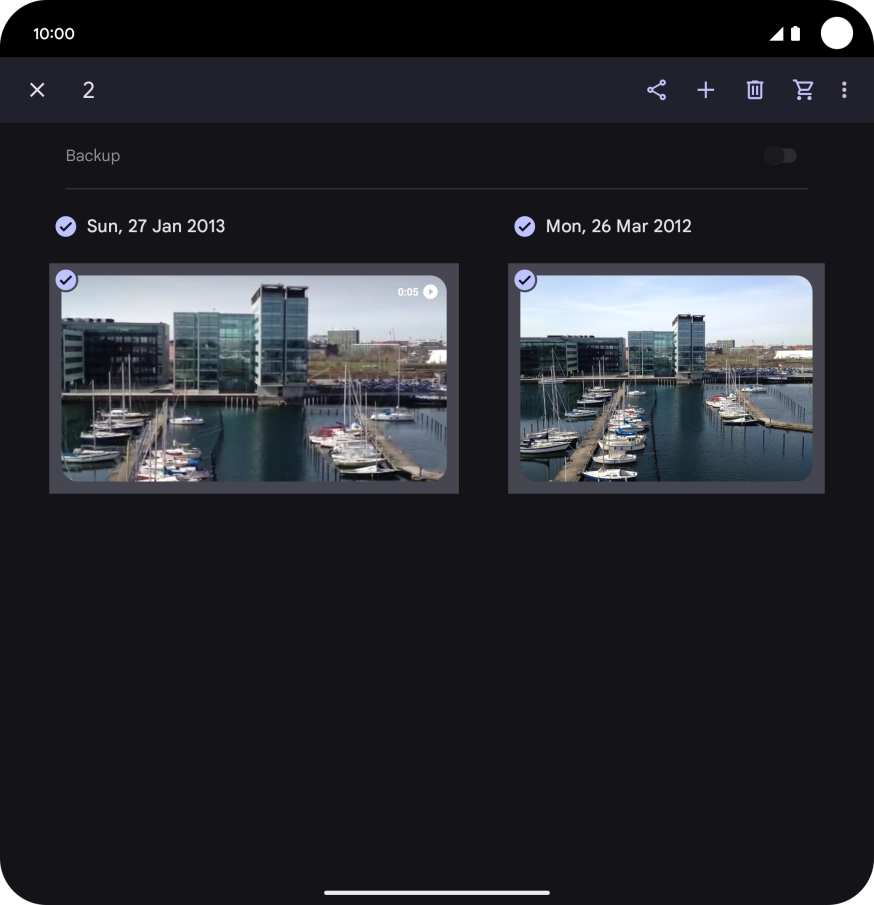 Press the share icon.