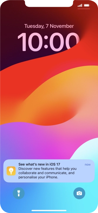 Press the required notification and follow the instructions on the screen to use the selected function.