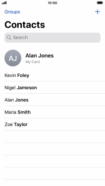 Press the new contact icon. Press the new contact icon.