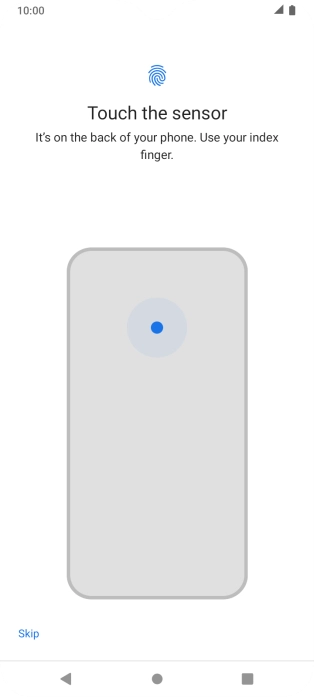 Follow the instructions on the screen to create the phone lock code using your fingerprint. Follow the instructions on the screen to create the phone lock code using your fingerprint.