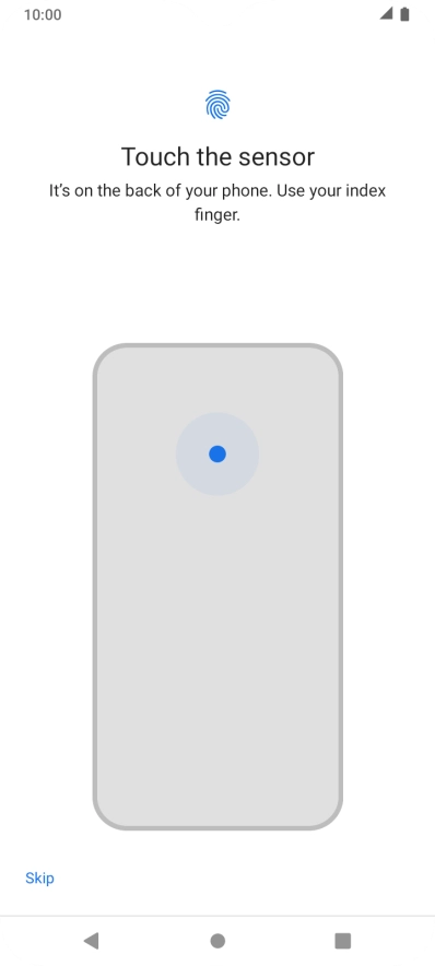 Follow the instructions on the screen to create the phone lock code using your fingerprint. Follow the instructions on the screen to create the phone lock code using your fingerprint.