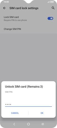 Key in your PIN and press OK.