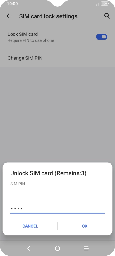 Key in your PIN and press OK.