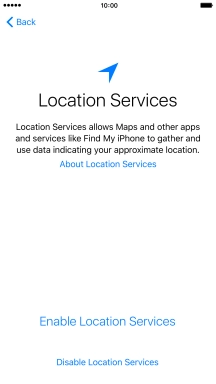 Press Enable Location Services to turn on the function.