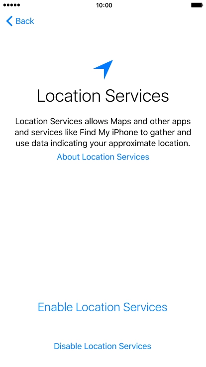Press Enable Location Services to turn on the function.