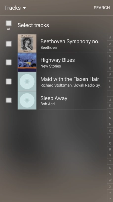 Press the required audio files.