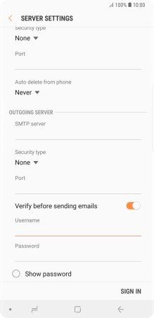 Press the field below 