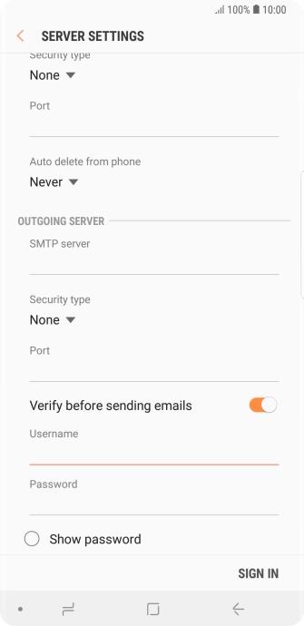 Press the field below 
