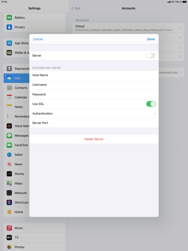 Press the indicator next to 