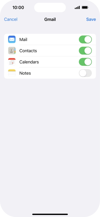 If this screen is displayed, you email account has been recognised and set up automatically. Follow the instructions on the screen to key in more information and finish setting up your phone.
