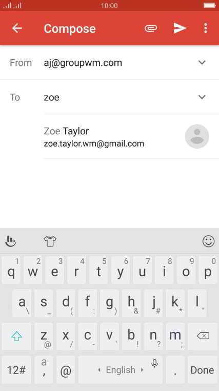 Press the required contact.