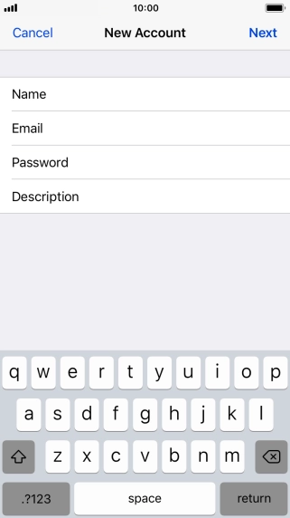 Press Description and key in the required name.