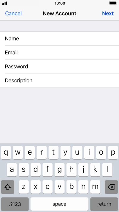 Press Description and key in the required name.