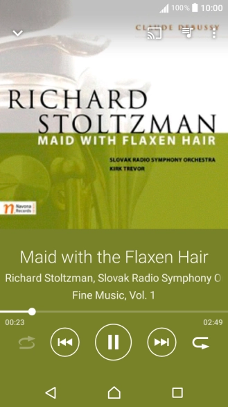 Press arrow right to go to the next audio file.