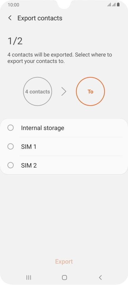 Press the name of the SIM.