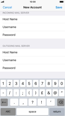 Press Save. Your email account has now been set up. To select more settings for incoming and outgoing server, proceed with the following steps.