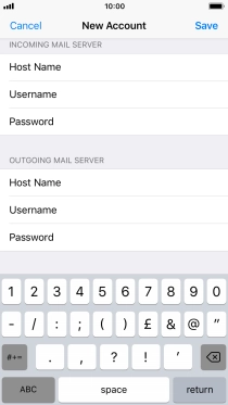 Press Save. Your email account has now been set up. To select more settings for incoming and outgoing server, proceed with the following steps.