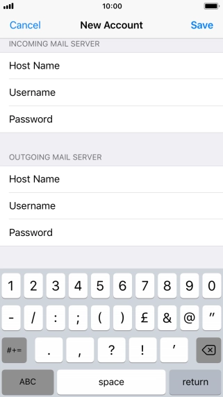 Press Save. Your email account has now been set up. To select more settings for incoming and outgoing server, proceed with the following steps.