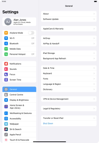 Press Personal Hotspot.