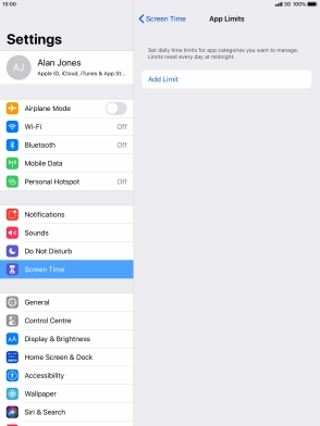 Press Add Limit. Press Add Limit.