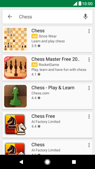 Press the required app.