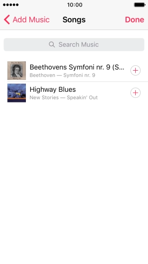 Go to the required category and press the required audio file.