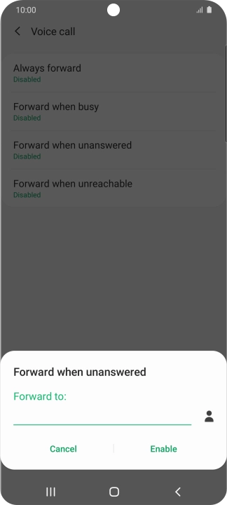 Key in +61414121121 and press Enable.