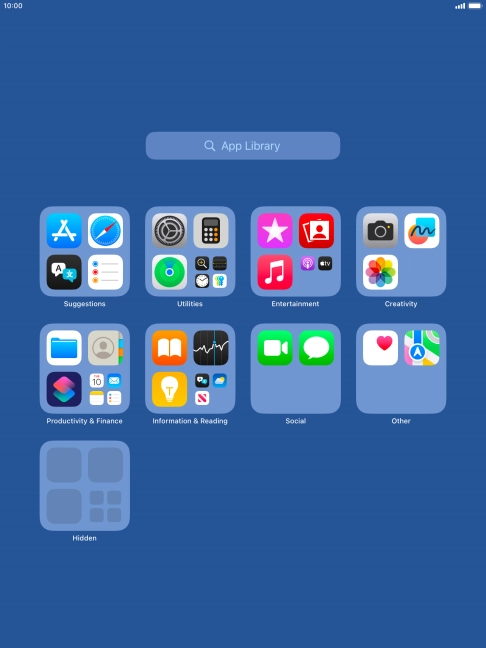 The app is now placed in the Hidden folder in the App Library.