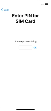 If your SIM is locked, key in your PIN and press OK.