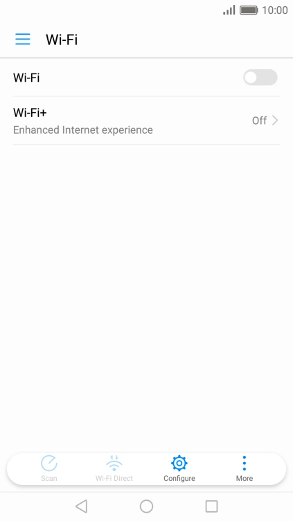 Press Wi-Fi to turn on the function.