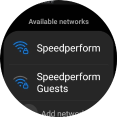 Press the required Wi-Fi network.