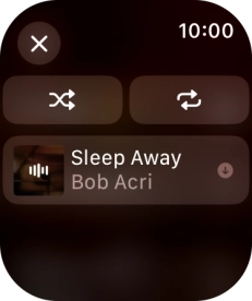 Press the shuffle icon to turn the function on or off. Press the shuffle icon to turn the function on or off.