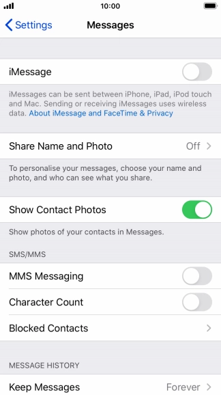 Press the indicator next to 
