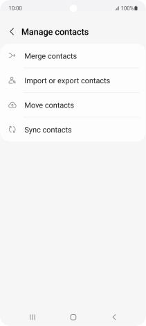 Press Import or export contacts.