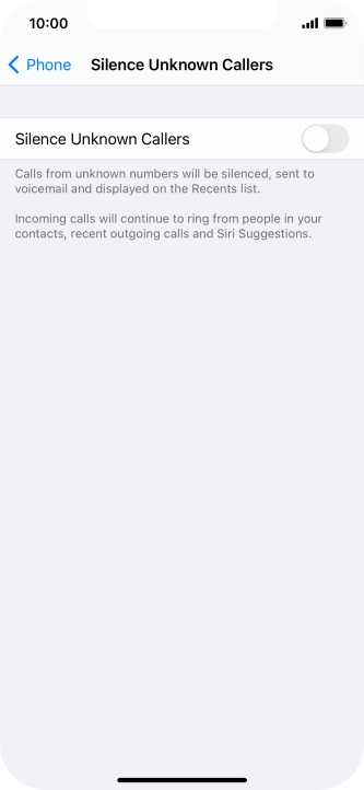 Press the indicator next to 