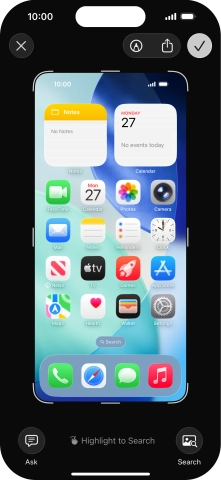 Follow the instructions on the screen to edit and save your screenshot. Follow the instructions on the screen to edit and save your screenshot.