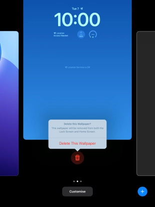 Press Delete This Wallpaper.