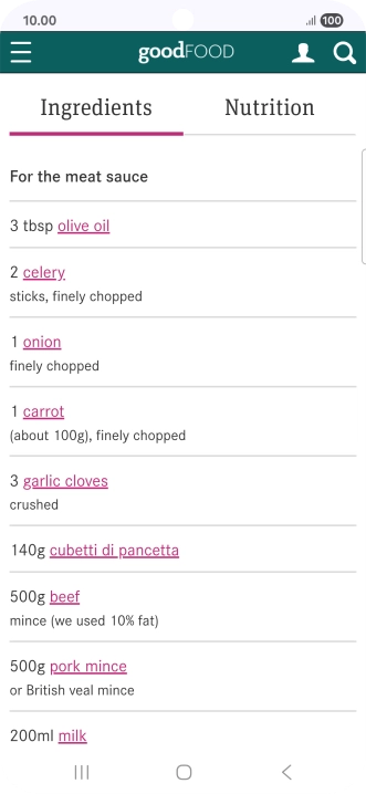 Go to the required screen.