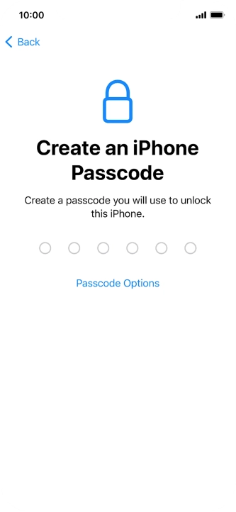 Press Passcode Options.